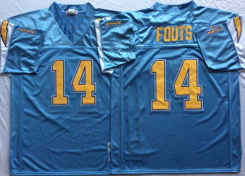 Chargers 14 Dan Fouts Light Blue M&N Throwback Jersey->nfl m&n throwback->NFL Jersey